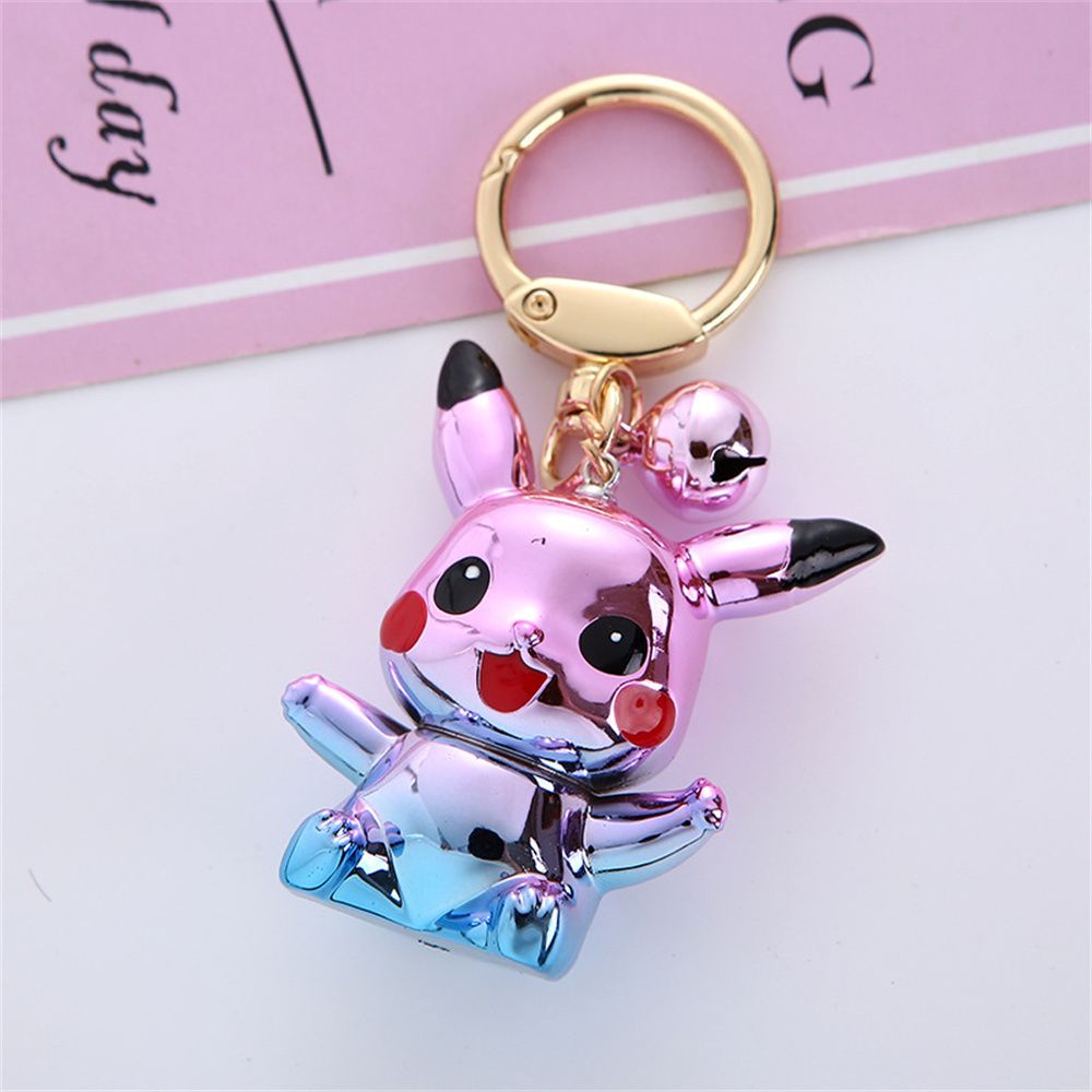 Móc khóa Pikachu bằng kim loại tùy chọn màu dễ thương