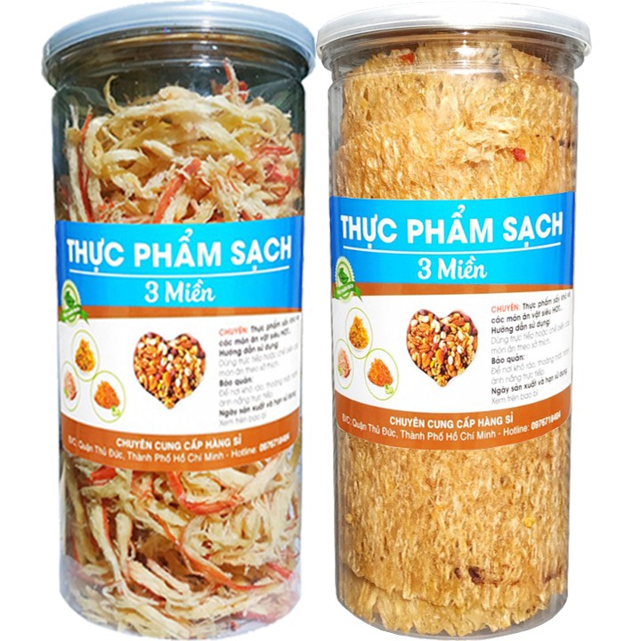 2 Hũ mực ép tẩm vị và mực sợi hấp nước dừa thơm ngon - mỗi hũ 200g hiệu TPS | BigBuy360 - bigbuy360.vn