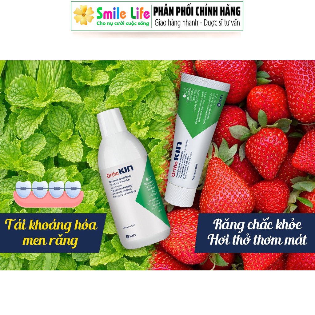 SMILE LIFE | Nước Súc Miệng cho răng niềng Ortho Kin ® 500ML - [CHÍNH HÃNG]