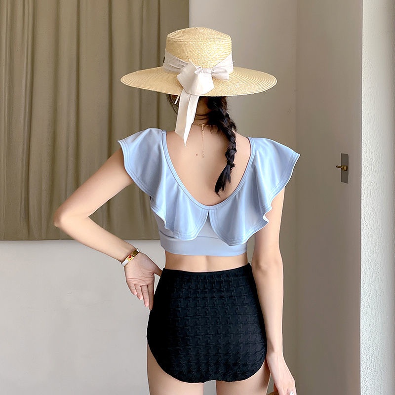 Bộ Đồ Bơi Dáng Ôm Xẻ Tà Ngực Nhỏ Thời Trang Xuân Hè Cho Nữ Sw bikini đi biển