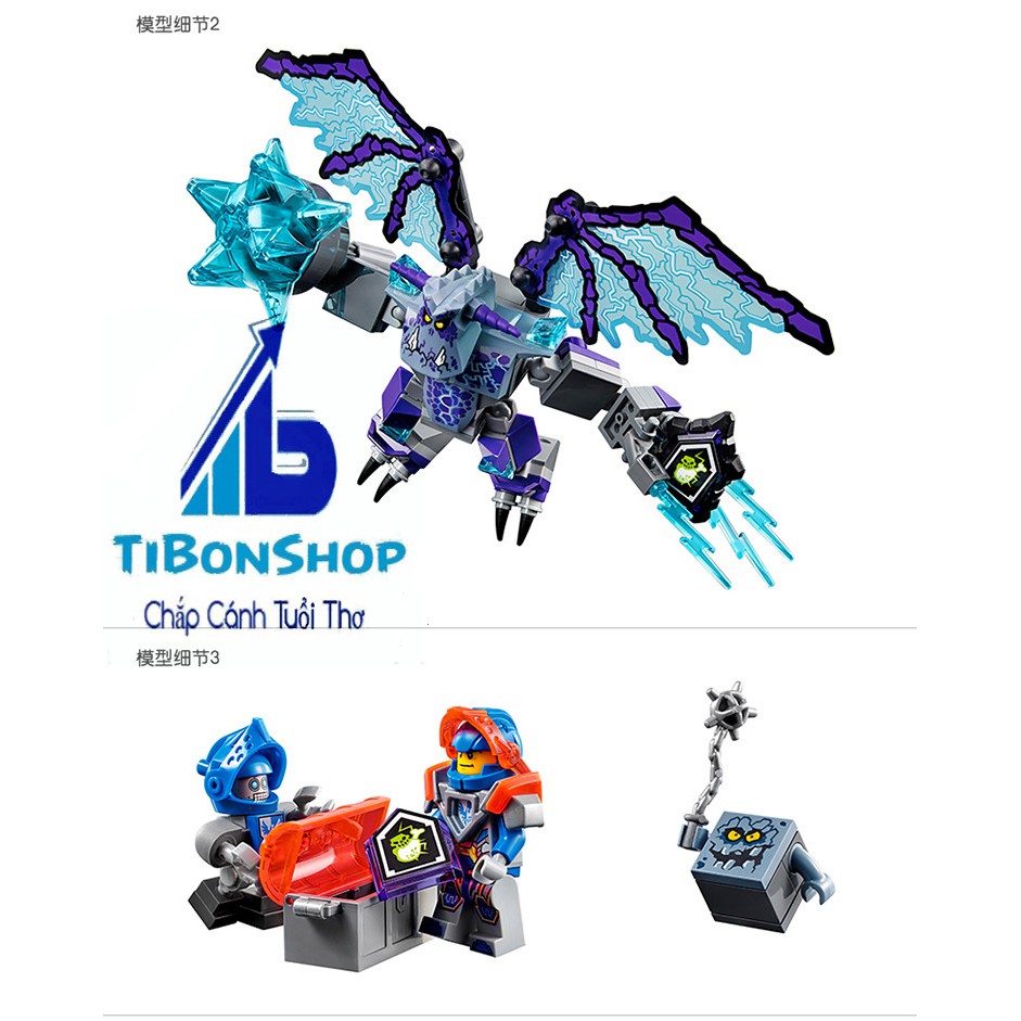 Đồ chơi lắp ráp lego nexo knights máy bay của clay Bela 10596.