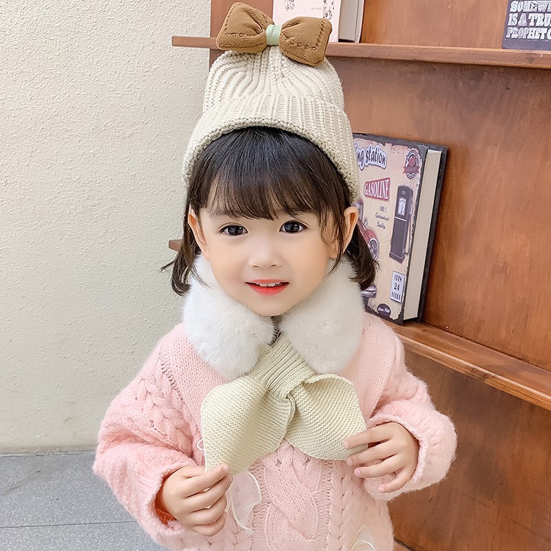 Khăn choàng cổ họa tiết chấm bi đáng yêu dành cho bé gái 2-6 tuổi