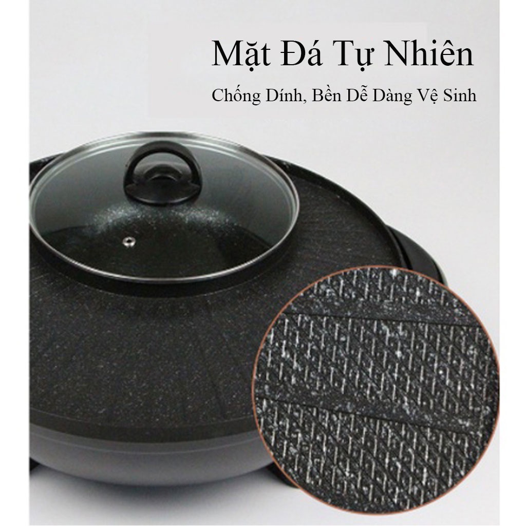 Bếp Lẩu Nướng Điện Đa Năng 2 in 1 Nội Địa Trung  Nồi Lẩu Nướng 2 Ngăn Hàn Quốc