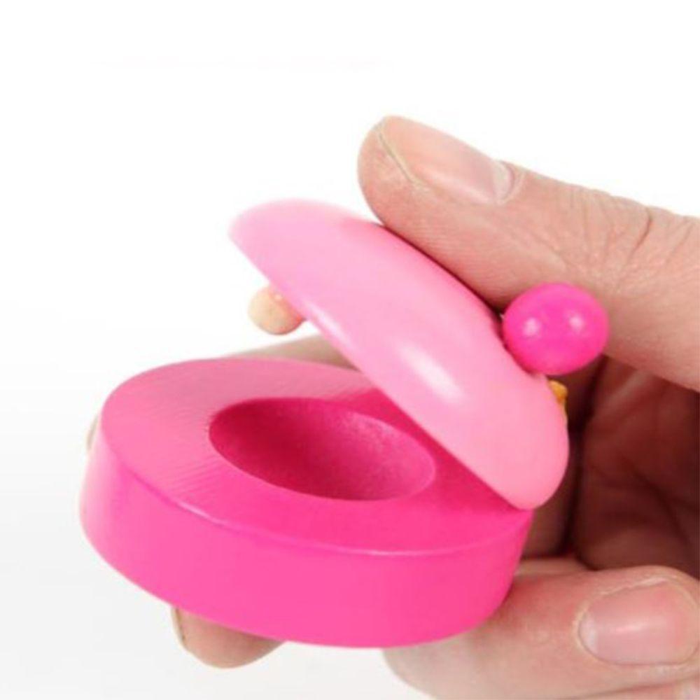 NICKOLAS Nhạc Cụ Castanet Bằng Gỗ Hoạ Tiết Hoạt Hình Cho Bé