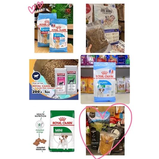 Tổng hợp các loại hạt c.h.i.ế.t.1.k.g.cho chó 🐶 Royal Canin, Dog Mania, W. Captain ❤️