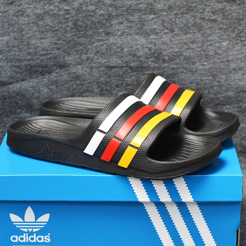Dép Adidas Duramo chính hãng den trắng đỏ vàng