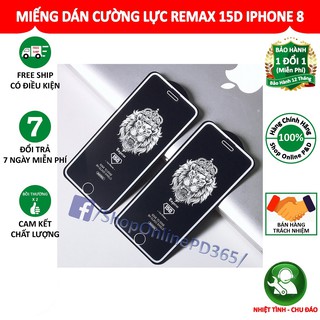 Miếng dán cường lực remax 15d iphone 8 - màu trắng