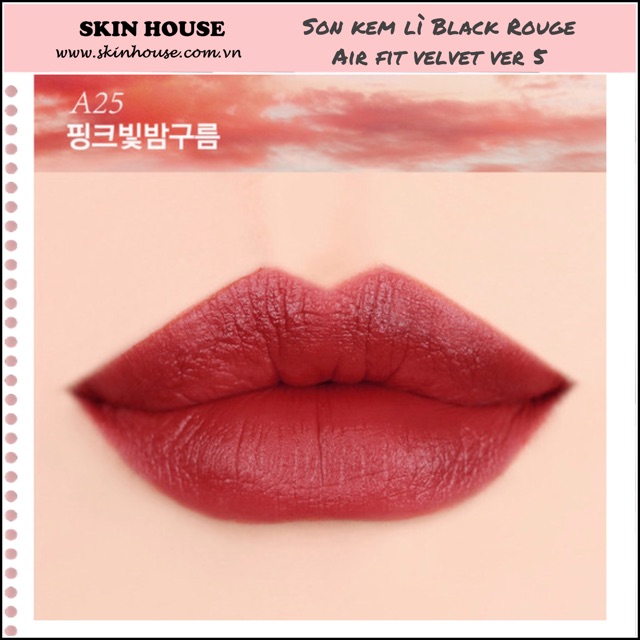 Sẵn -Son Kem Lì Black Rouge Ver 5 Air Fit Velvet- Skinhouse | BigBuy360 - bigbuy360.vn