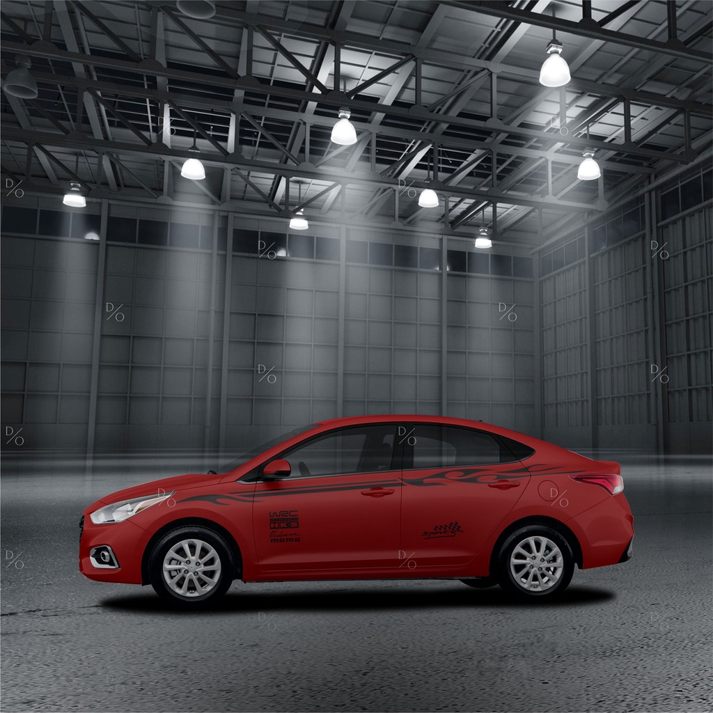 Tem sườn dán xe Hyundai Accent HA-025 - Thiết kế tem theo yêu cầu