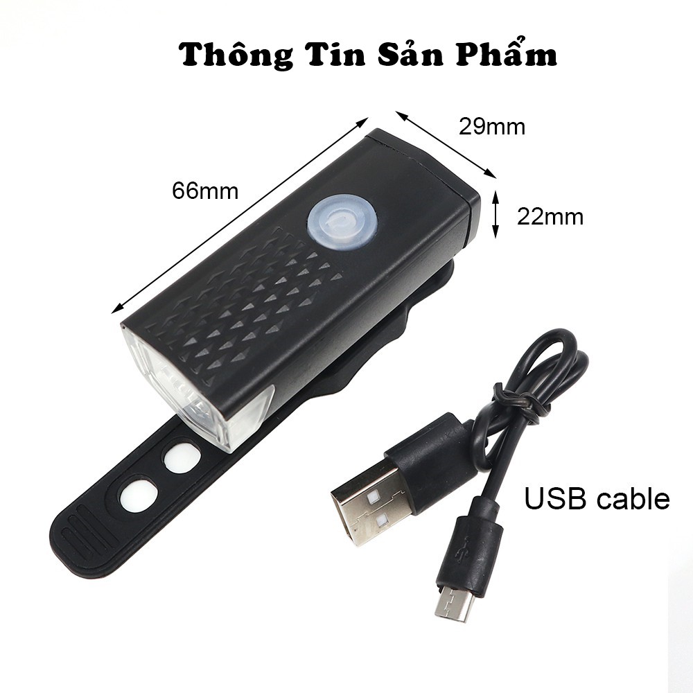 Đèn Led Xe Đạp Thể Thao Siêu Sáng, Pin Sạc USB, Chống Nước, Phụ Kiện Xe Đạp