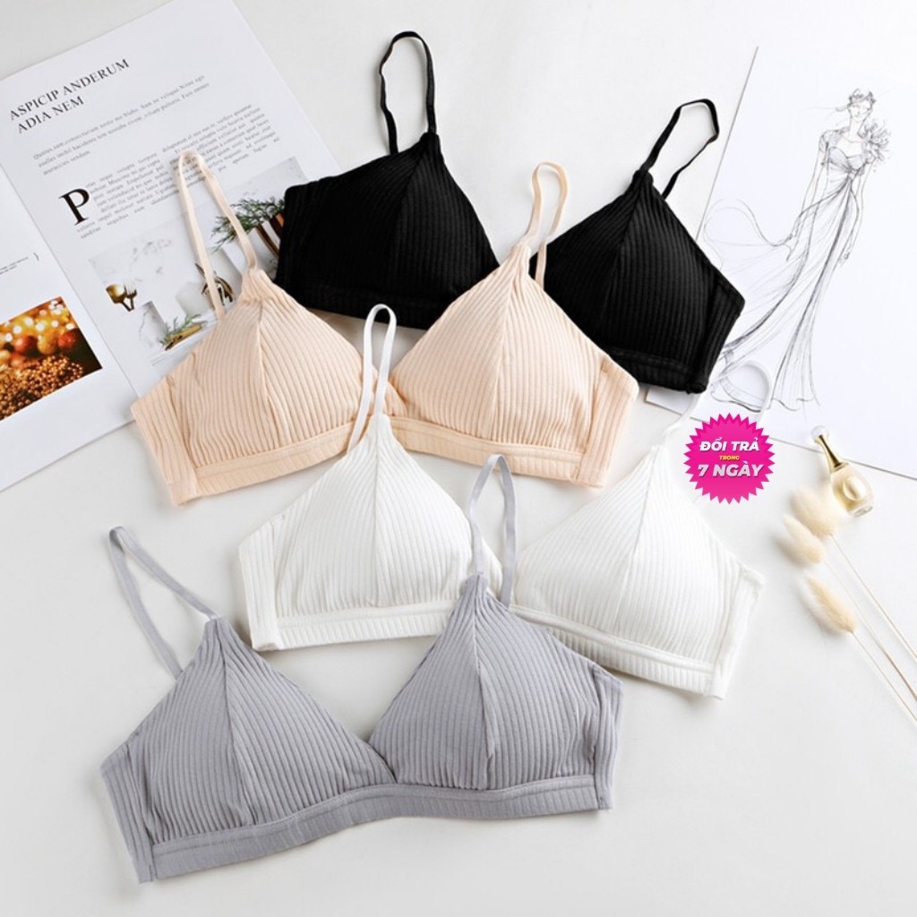 Áo Ngực S3BRA07CBT Áo Bra Chất Thun Cotton Gân Không Gọng Cài Sau Hot Hit Hàng Chất Bao Đẹp (Freesize 45-65kg) | BigBuy360 - bigbuy360.vn
