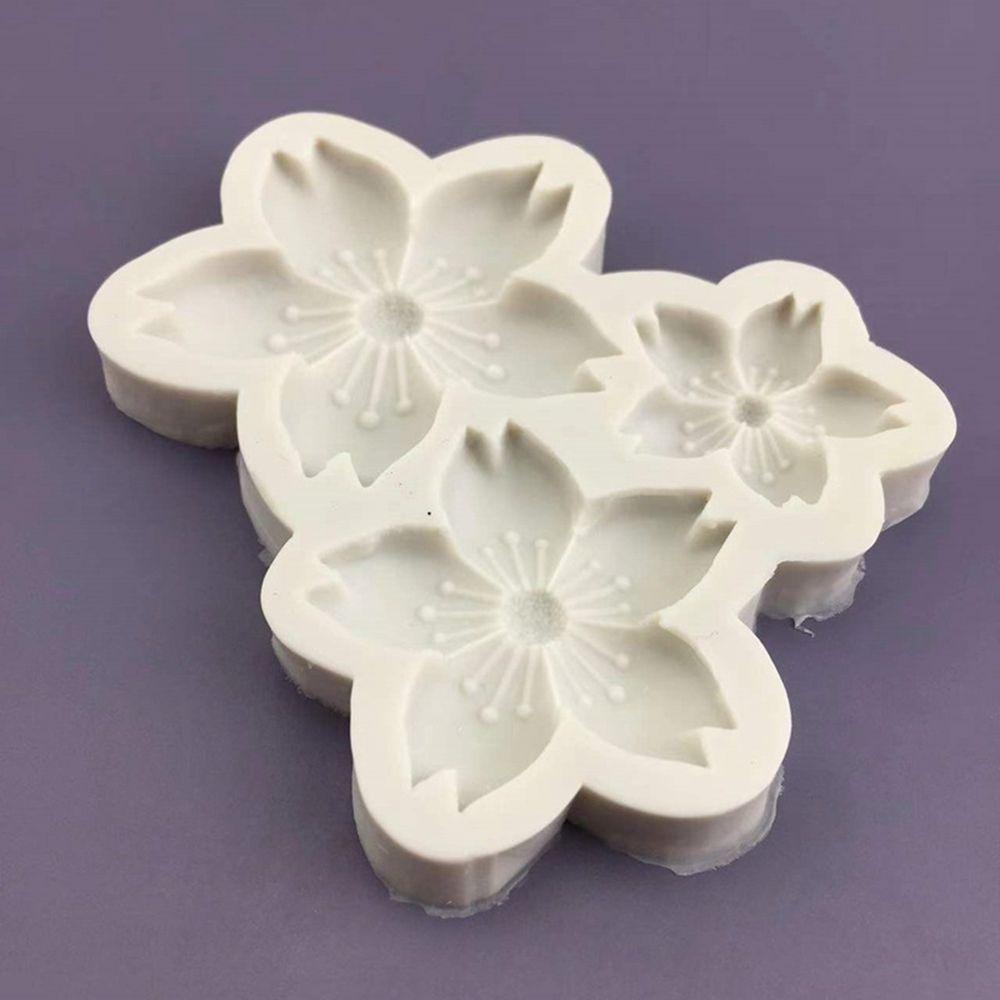 Khuôn Silicone Làm Nến / Chocolate Hình Hoa Anh Đào 3D