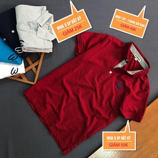 Áo thun nam cổ bẻ thun cotton