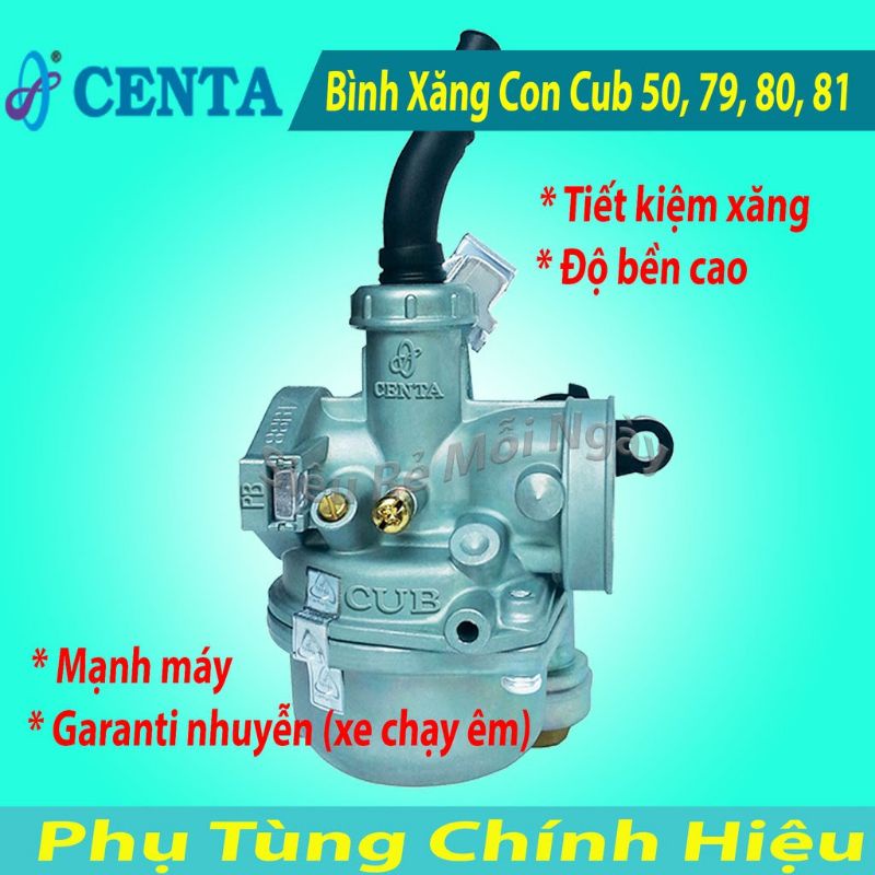 bình xăng con 50cc, cho Cub 79 81 82 84 86 DD DH CENTA Cánh én ( chế hòa khí cho xe máy Honda)