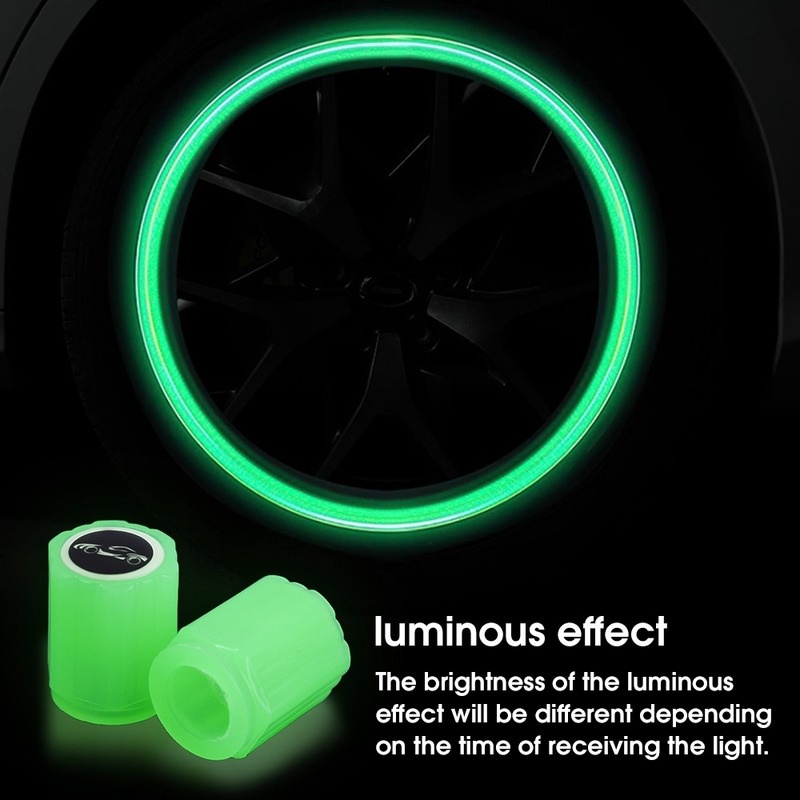 Vỏ Bọc Van Bánh Xe Hơi / Xe Máy Bằng ABS Màu Dạ Quang Nhiều Kiểu Dáng Tùy Chọn