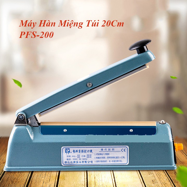 Máy hàn miệng túi Nilong túi Zip 20cm PFS200 Chất liệu vỏ thép siêu bền