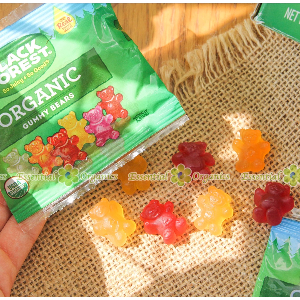 Kẹo Dẻo Hữu Cơ Hình gấu Black Forest Organic Gummy Bears của Mỹ