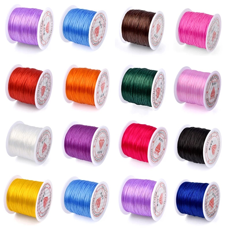 Cuộn 10m Dây Nylon Co Giãn 0.8mm Nhiều Màu Dùng Làm Vòng Tay/Trang Sức Thủ Công