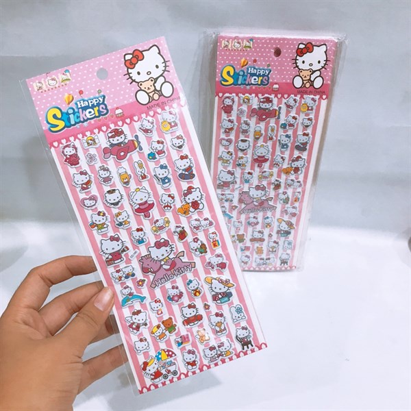 Đồ chơi miếng dán sticker hình hello kitty vui nhộn dễ thương dành cho bé 140-141