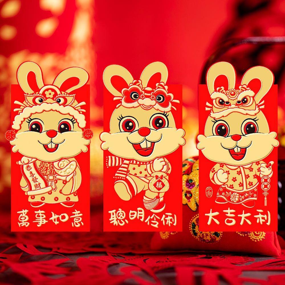 Set 6 Bao Lì Xì Đỏ Mừng Năm Mới 2023