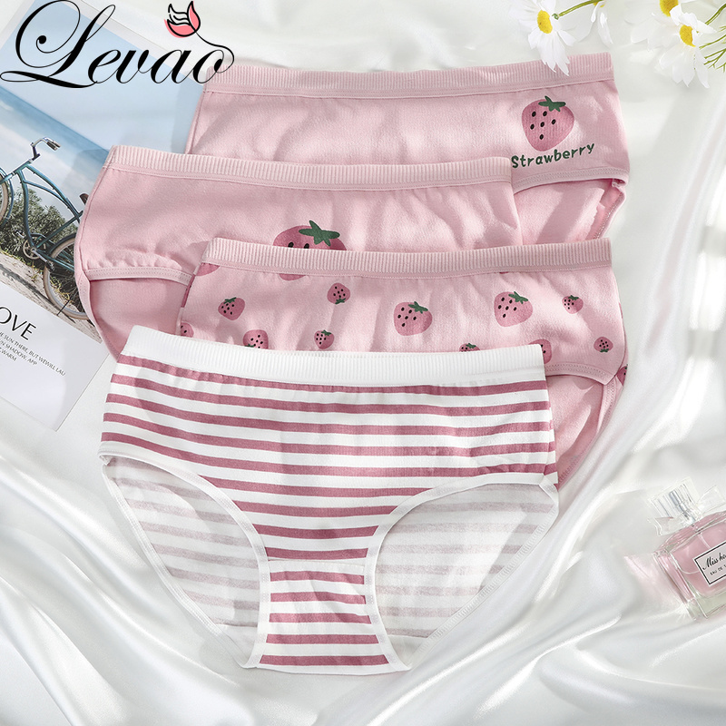 Quần Lót Cotton LEVAO Không Đường May Mềm Mại Cho Nữ