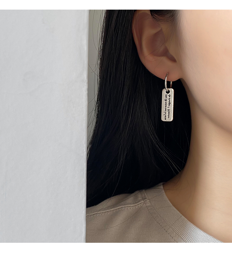 Khuyên Tai Hình Vuông Phong Cách Mới Đơn Giản 22616