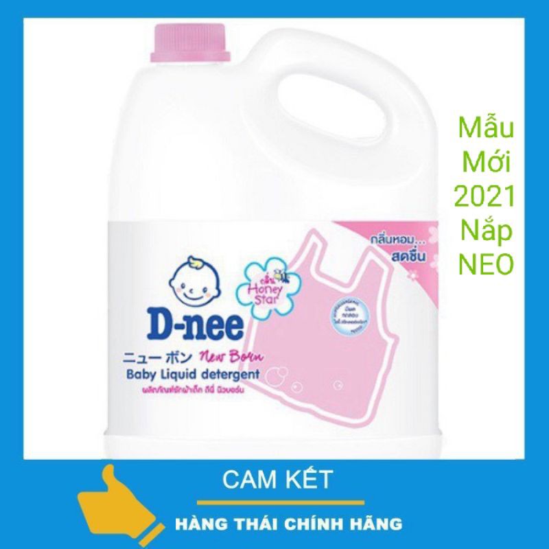 Nước giặt dnee màu hồng can 3 lít chính hãng thái lan