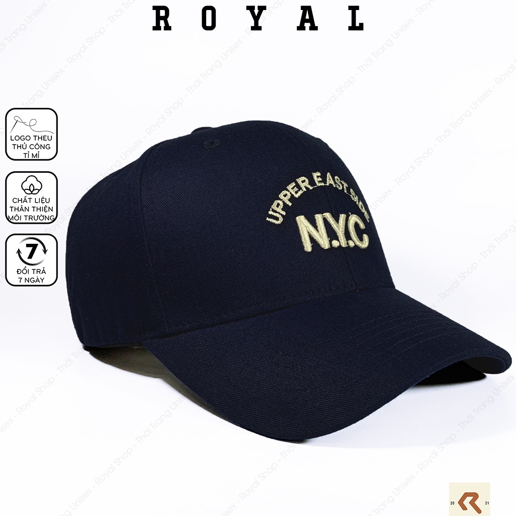 Mũ Lưỡi Trai Nữ NYC Upper East Side Nón Lưỡi Trai Nam mlb Vải Kaki Cotton Nón Kết - Royal Shop