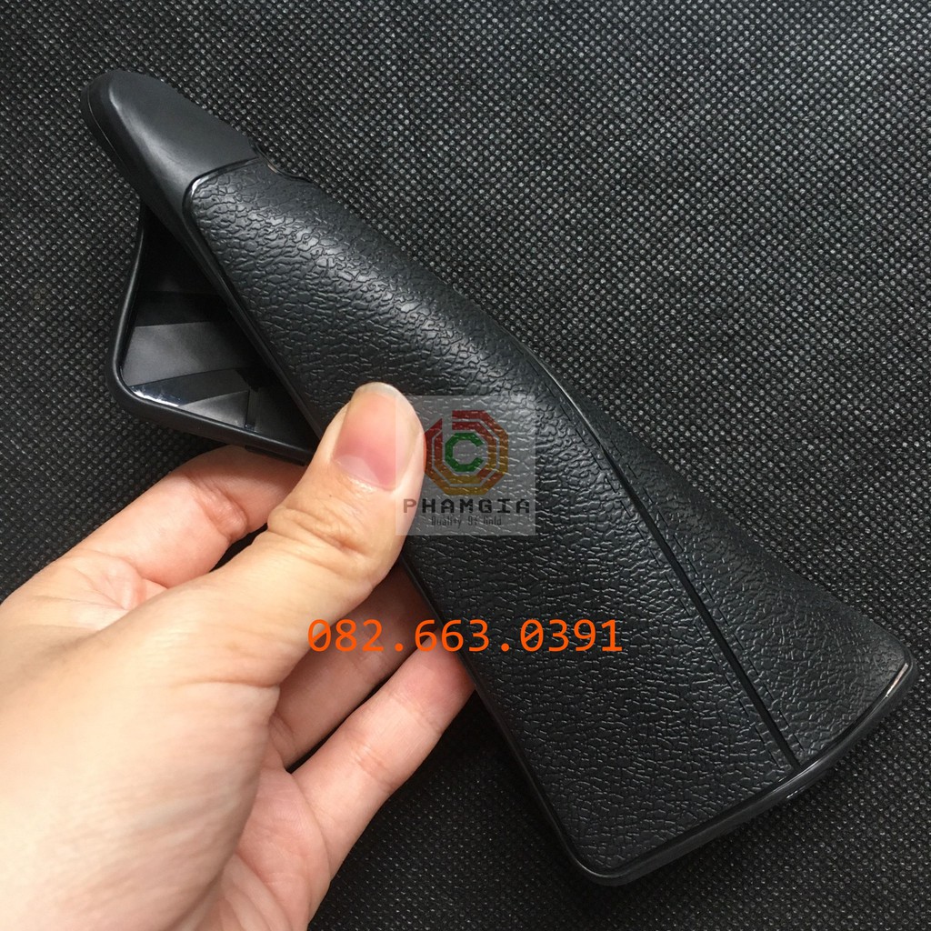 Ốp lưng dẻo đen Samsung A7 2015 vân da sang trọng
