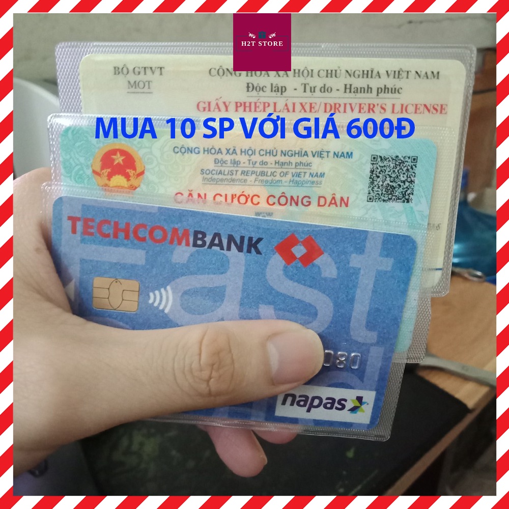 Túi đựng thẻ căn cước công dân trong suốt , bọc bằng lái xe thẻ ATM card visit giấy tờ cá nhân