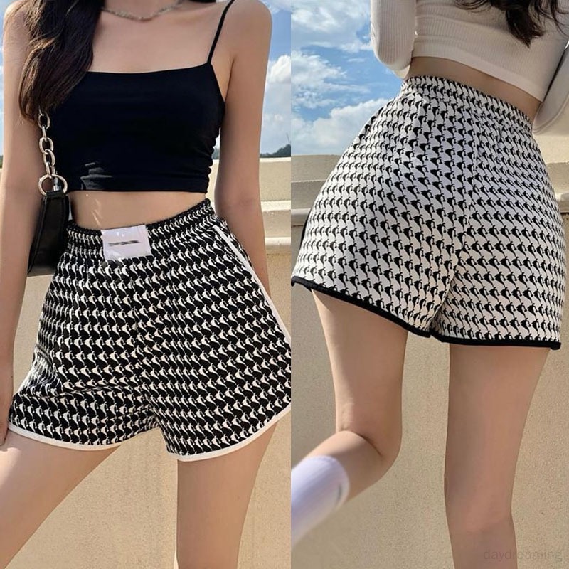 Quần Short Lưng Cao Ống Rộng In Họa Tiết Phong Cách Hàn Quốc Thời Trang Cho Nữ