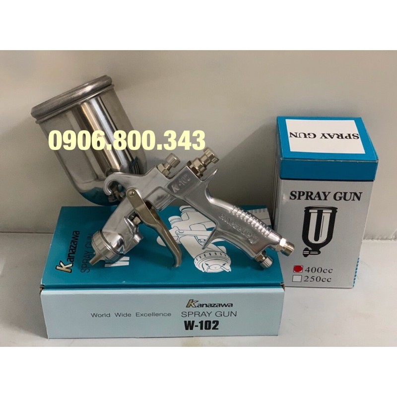 Súng Phun Sơn W102 KANAZAWA Đài Loan Kim béc 1.0mm