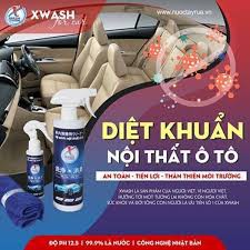 DIỆT KHUẨN NỘI THẤT Ô TÔ XWASH KHÔNG DÙNG HÓA CHẤT( tặng khăn XWASH)