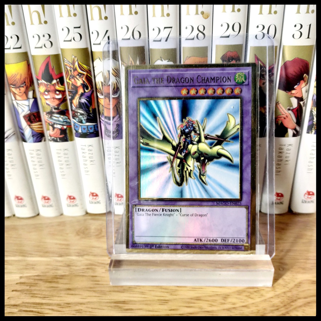 Thẻ bài yugioh chính hãng  Gaia the DragonChampion – Premium Gold Rare