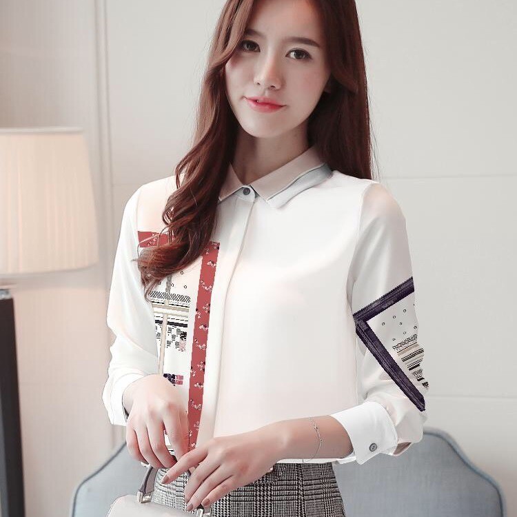 Áo sơ mi nữ King168, chất lụa kate mềm mịn Mẫu Vq28
