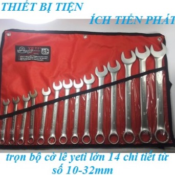 Trọn Bộ Cờ Lê YETI Gồm 14 Chi Tiết Loại Lớn Từ 10mm - 32mm (Chính Hãng)