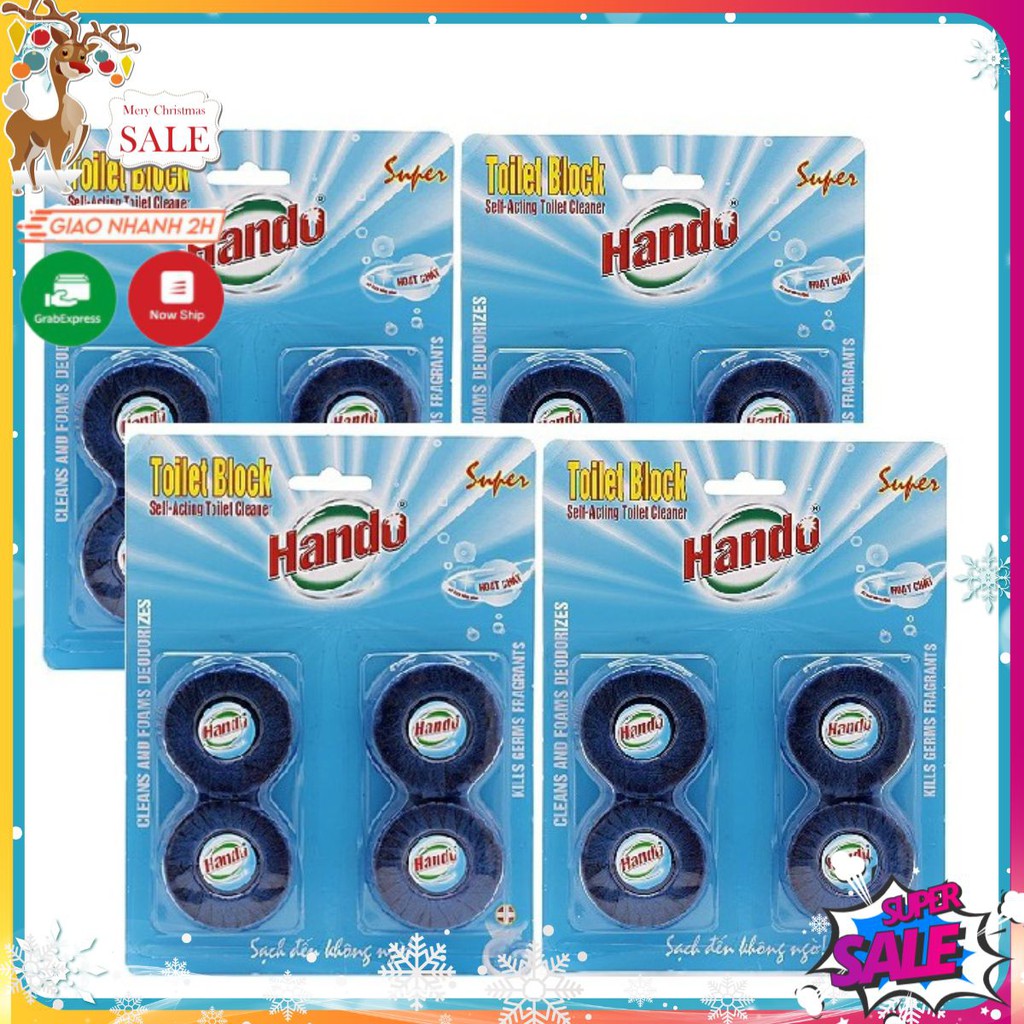 Combo 4 vỉ 14 Viên thả bồn cầu , tẩy và làm thơm toilet 4 viên