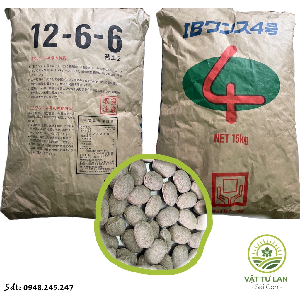 PHÂN TAN CHẬM QUẢ BÀNG NURSERYACE  12-6-6-2 NHẬT BẢN