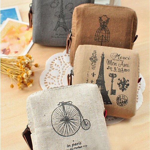 Ví đựng tiền xu chất Linen cho nữ