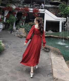 ĐẦM MAXI ĐỎ