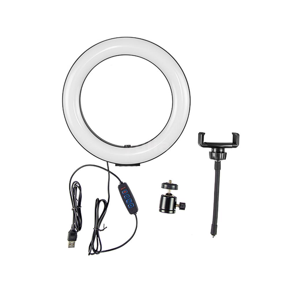 Đèn Led Tròn 8 Inch Cổng Usb Có Kẹp Gắn Điện Thoại Hỗ Trợ Trang Điểm / Live Stream / Phát Trực Tuyến | BigBuy360 - bigbuy360.vn