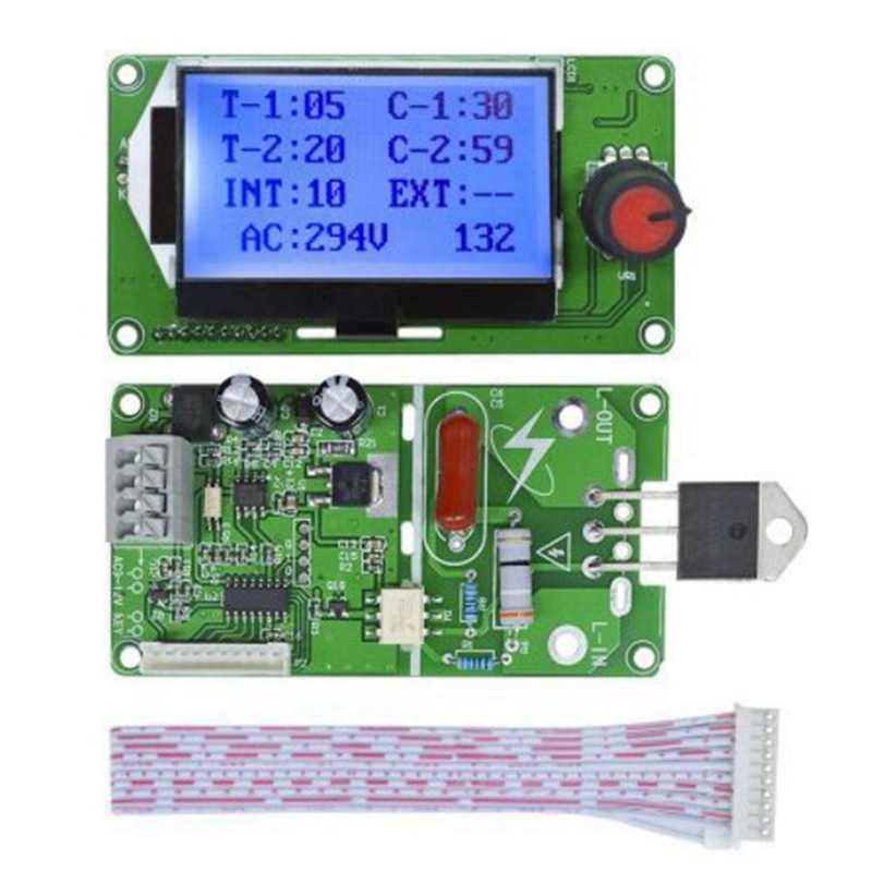 40A LCD Display Digital Double Pulse Encoder Spot Welder Welding Machine Transformer Controller Board Time Control Board