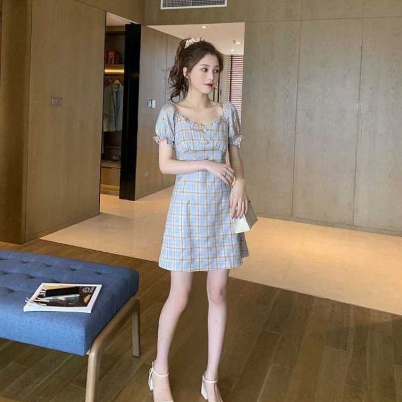 New Snapping up&French Minority Date Dress Summer New Trendy European Goddess Retro Scheming Square Collar Dress Fashion | BigBuy360 - bigbuy360.vn