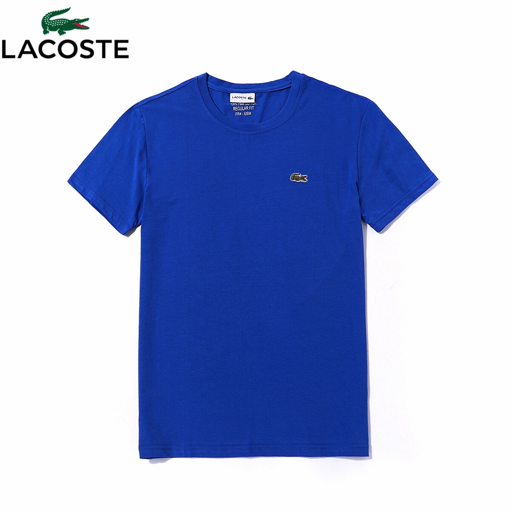 Áo Thun Tay Ngắn Cổ Tròn In Chữ Lacoste Thời Trang Cho Nam