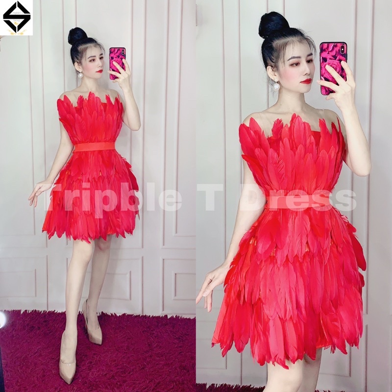 Đầm body ngắn lông cúp siêu xinh TRIPBLE T DRESS - size M/L - MS368V