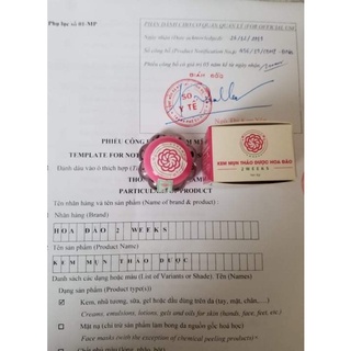 [FREESHIP] [CHÍNH HÃNG] Kem Mụn Thảo Dược Hoa Đào 2 weeks