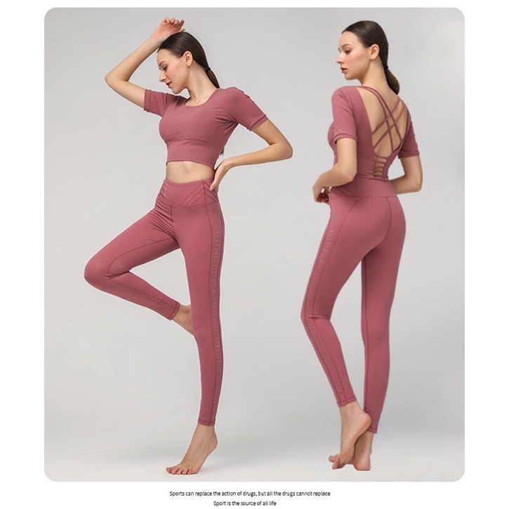 BỘ TẬP YOGA cộc tay S155