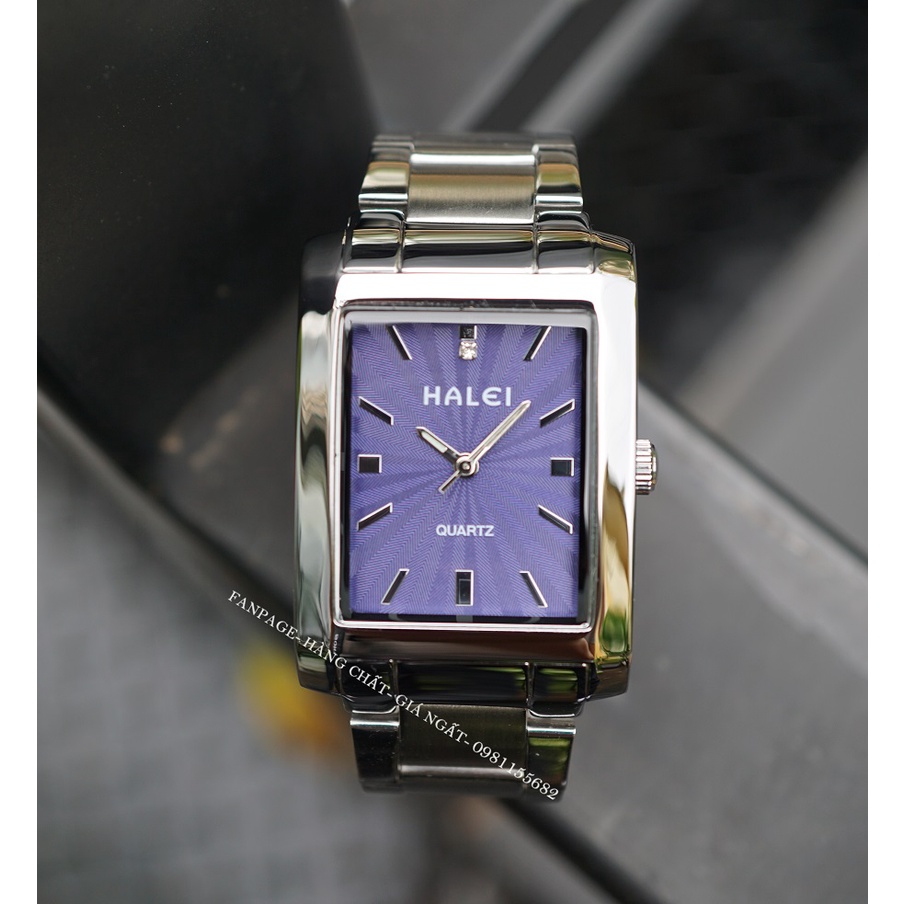[Hot Sale] Đồng Hồ Nam Mặt Vuông Halei Dây Thép Chống Gỉ Đồng Hồ Kim Chống Nước | BigBuy360 - bigbuy360.vn