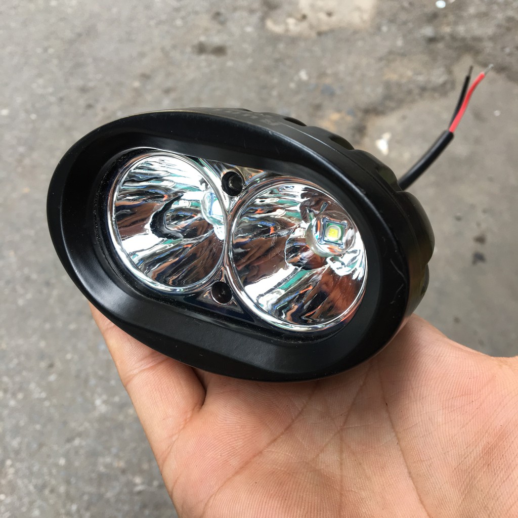 Đèn trợ sáng L2- 20w chip led Cree dùng điện 12v, 24v, 36v, 48v