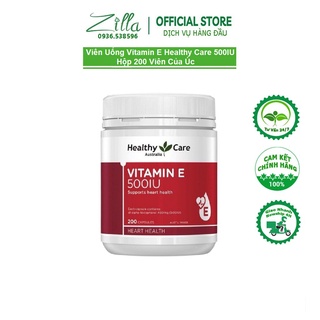 Viên Uống Vitamin E Healthy Care 500IU Hộp 200 Viên Của Úc